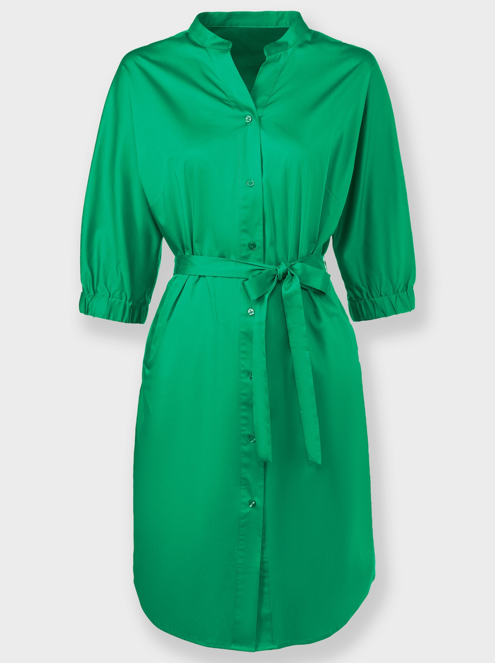 heine Blusenkleid mit Gürtel - grasgrün