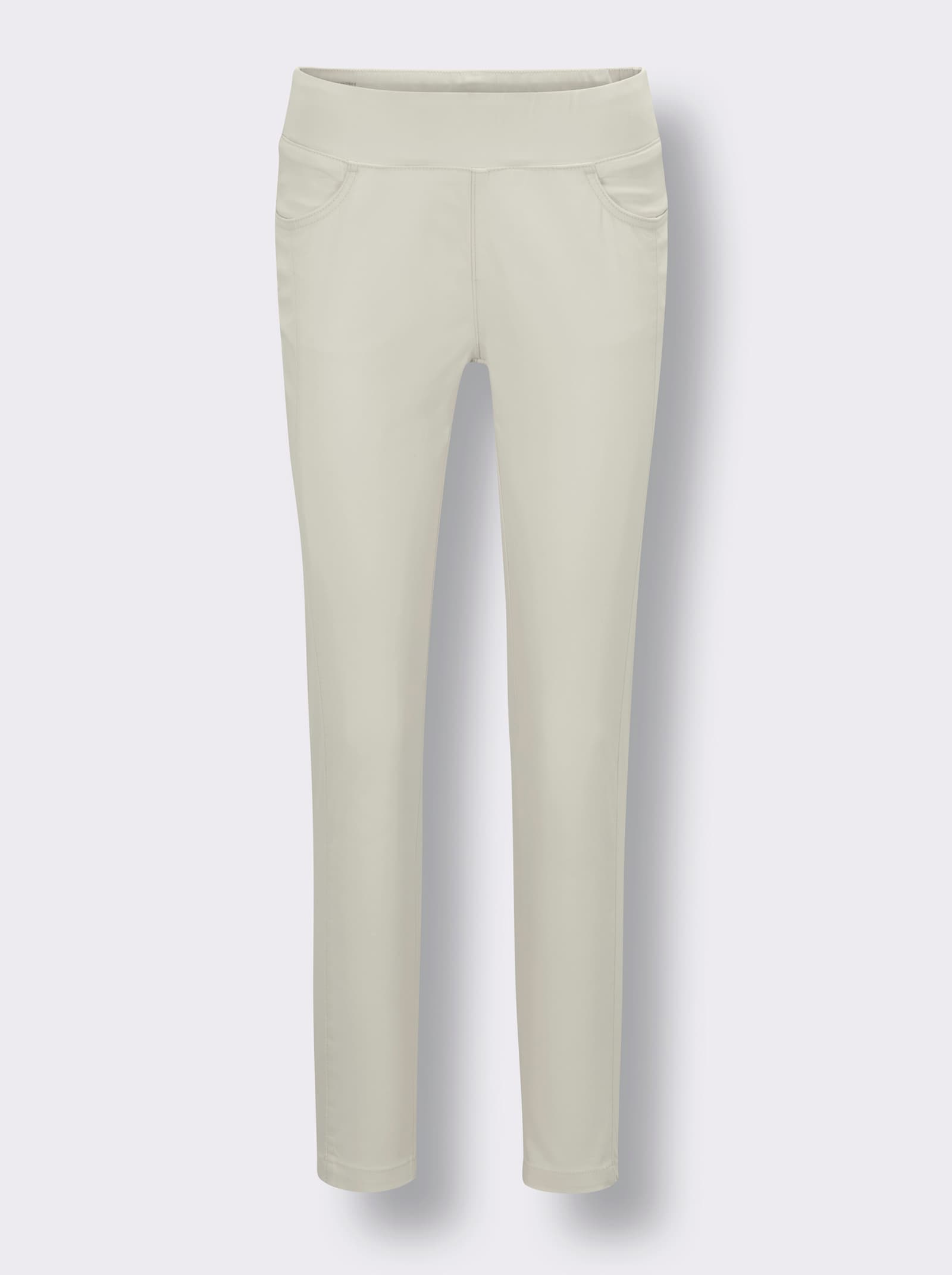 CREATION L PREMIUM Schlupfjeans mit Taschen-Stickerei - champagner