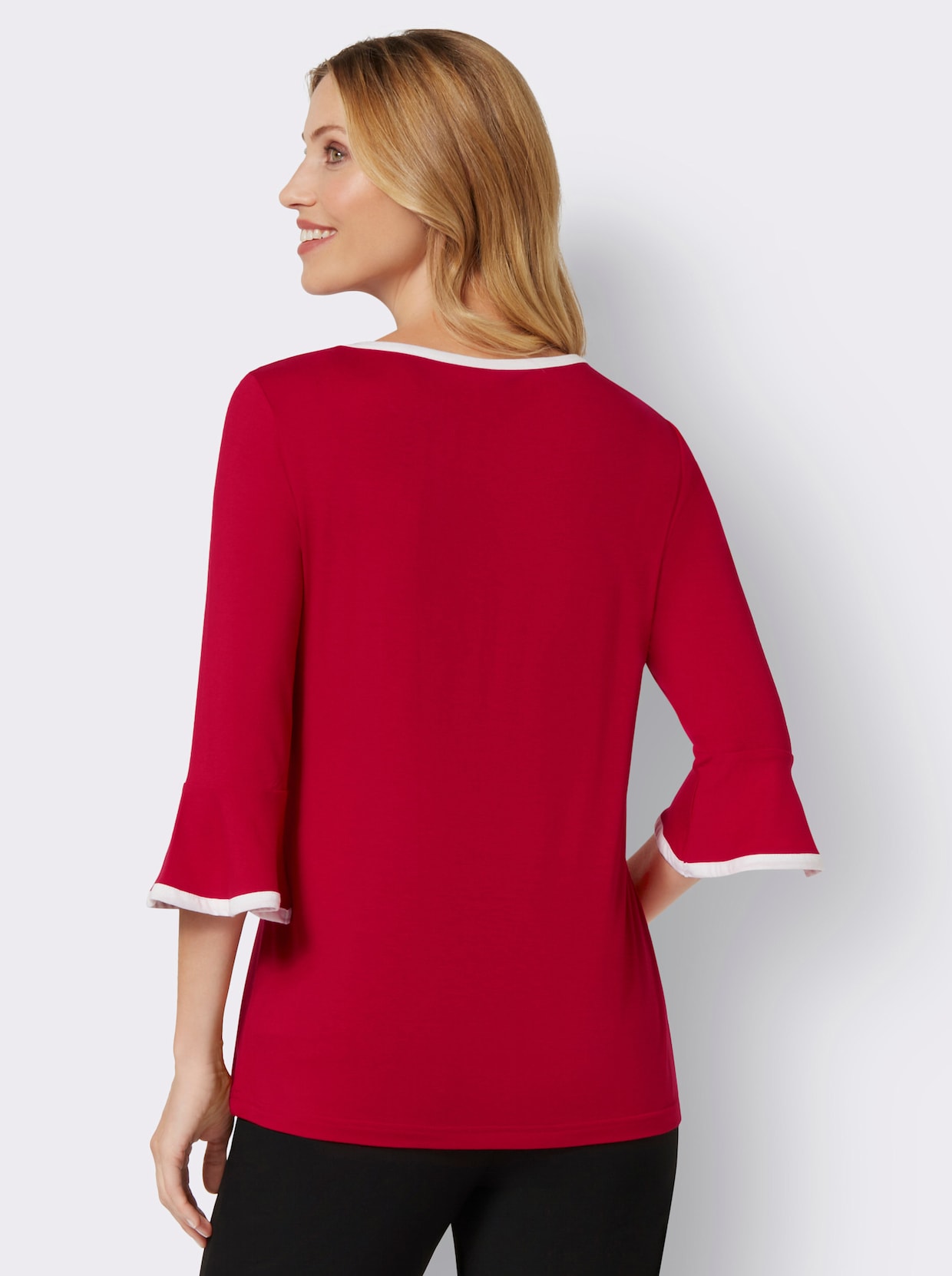 Shirt met 3/4-mouw - rood