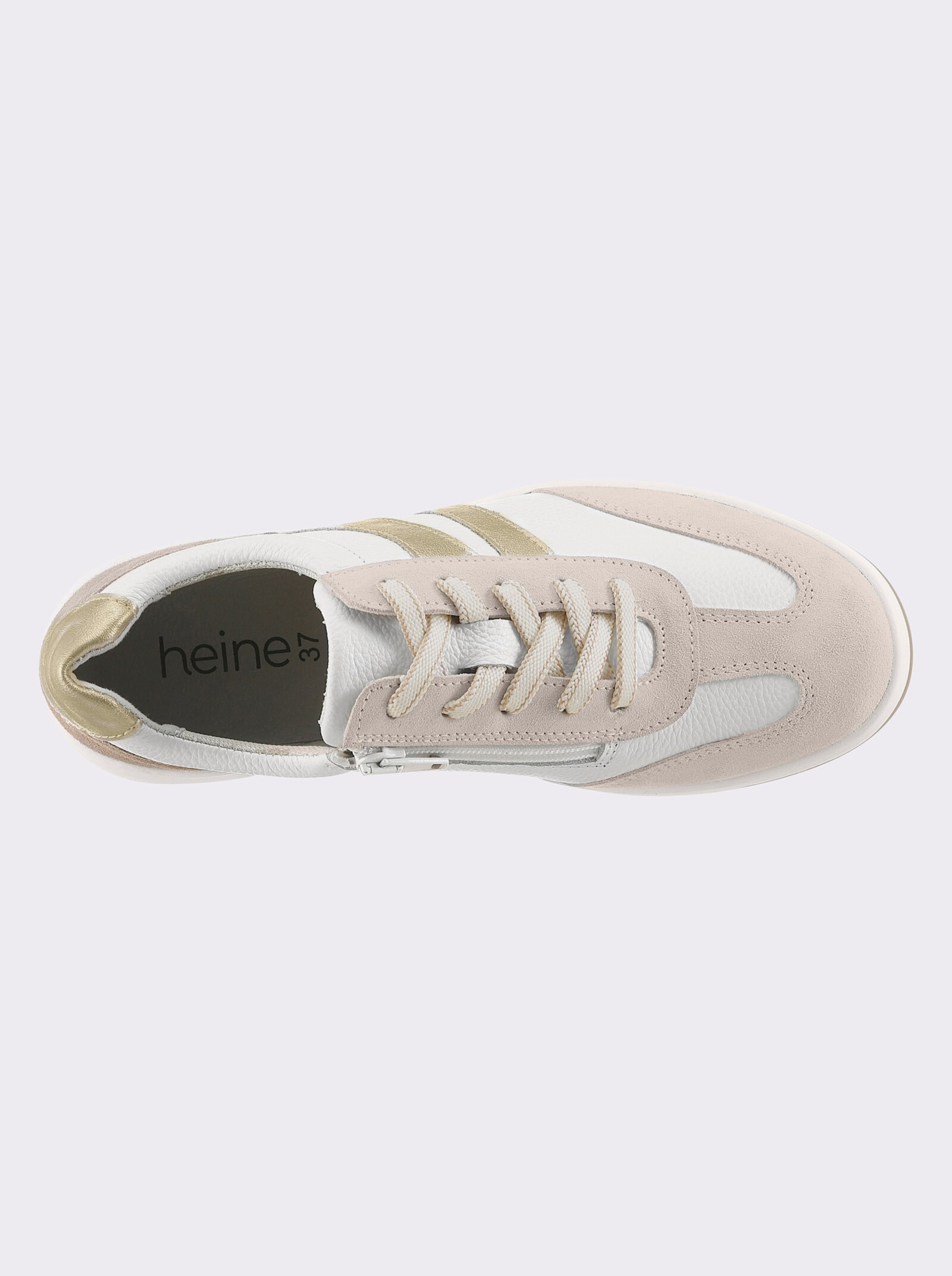 heine Sneaker mit Wechselfußbett - weiß-beige