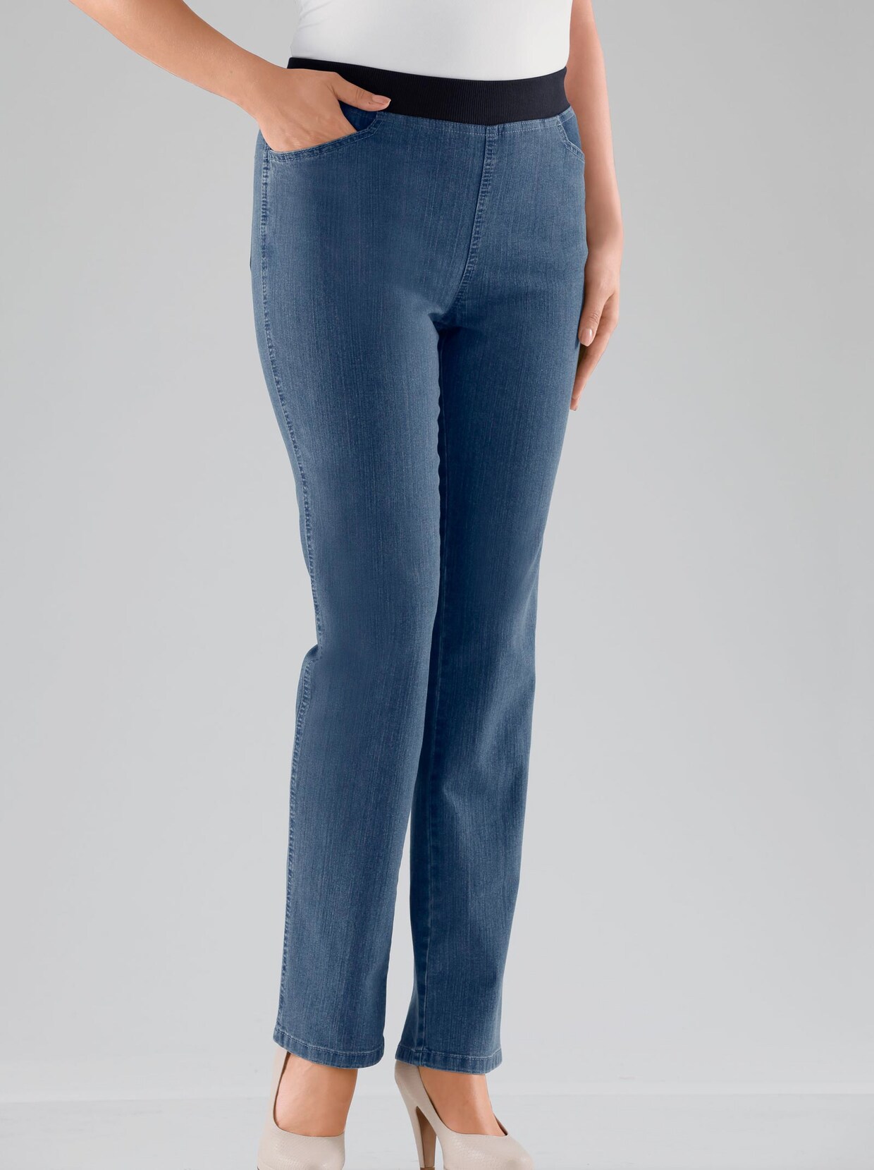 Stretch jeans - blue-bleached
