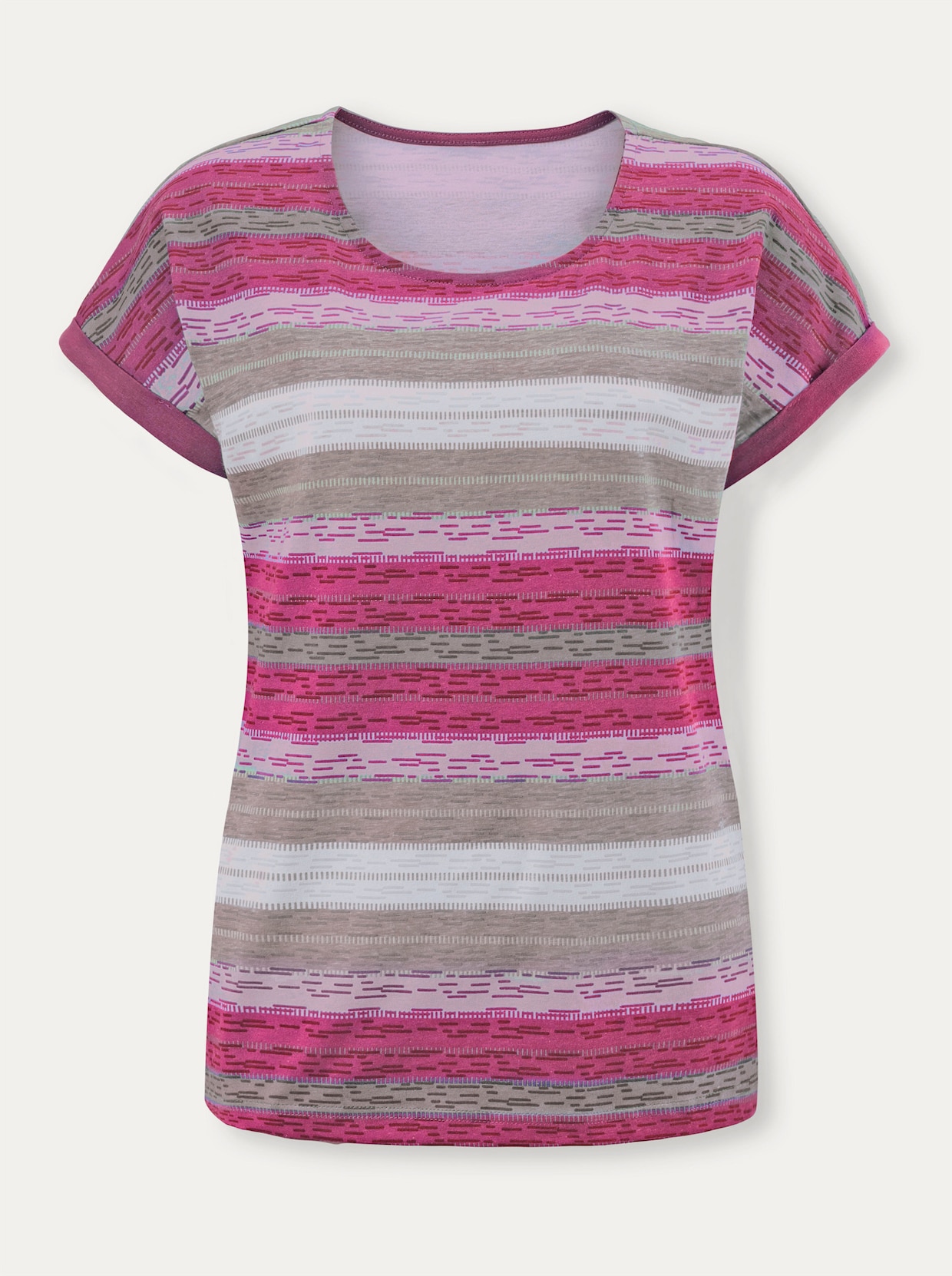 Gestreept shirt - fuchsia gestreept