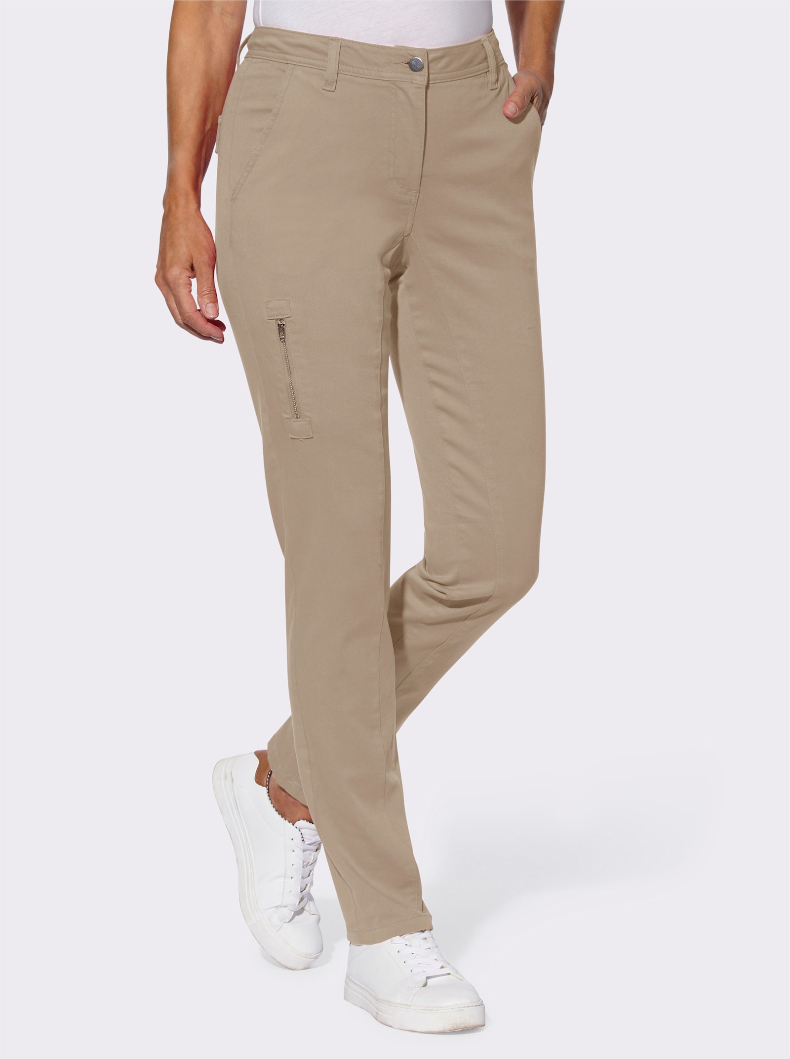 Džínsy zo streču - béžová