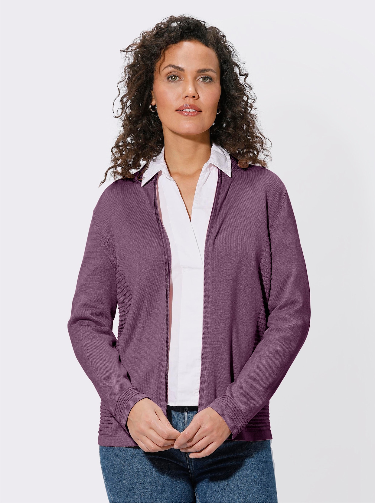 Strickjacke - violett