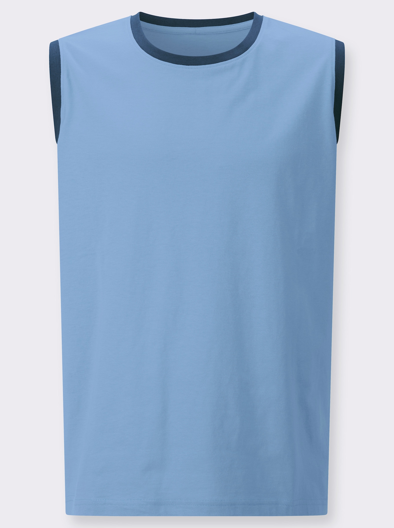 Mouwloos shirt van puur katoen - hemelsblauw