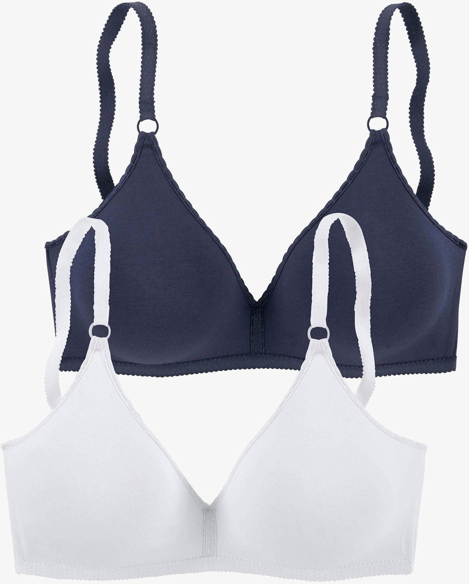 petite fleur Bralette-BH - marine+weiß