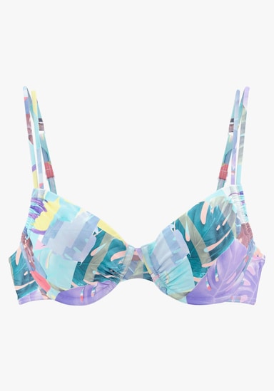Venice Beach Bügel-Bikini-Top - lila bedruckt