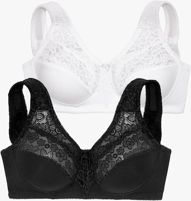 petite fleur Entlastungs-BH - schwarz+weiß