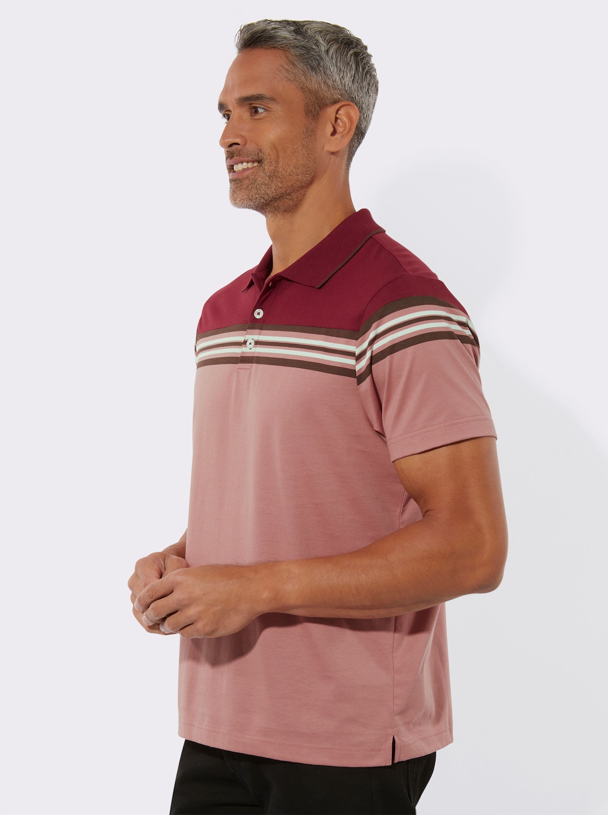 Poloshirt - dunkelrot-rosenholz