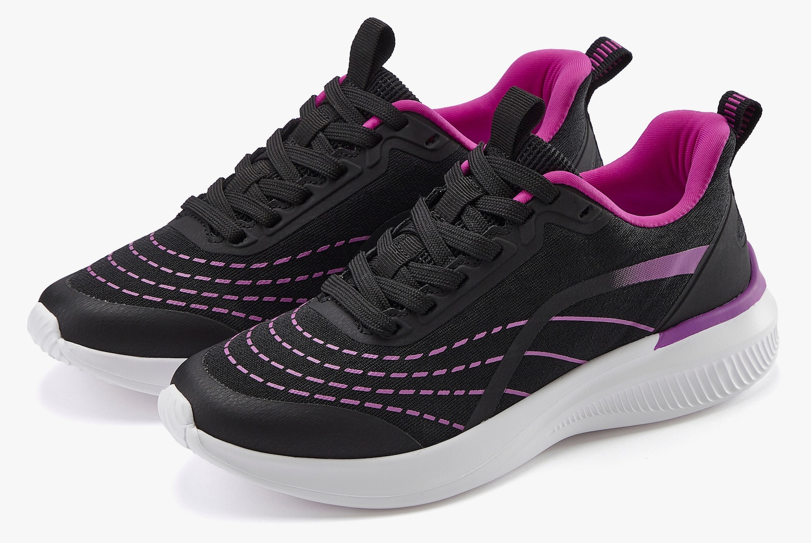 LASCANA Sneaker - schwarz/lila