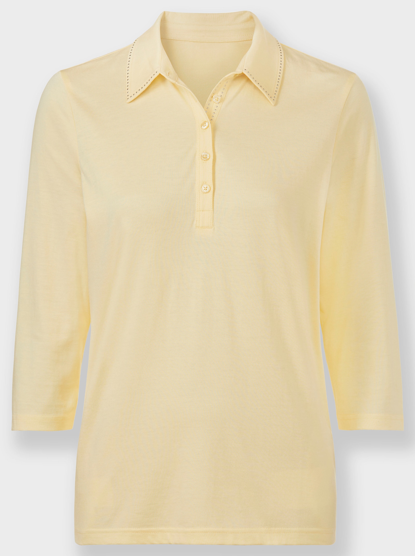 Poloshirt im Modal-Mix - vanille