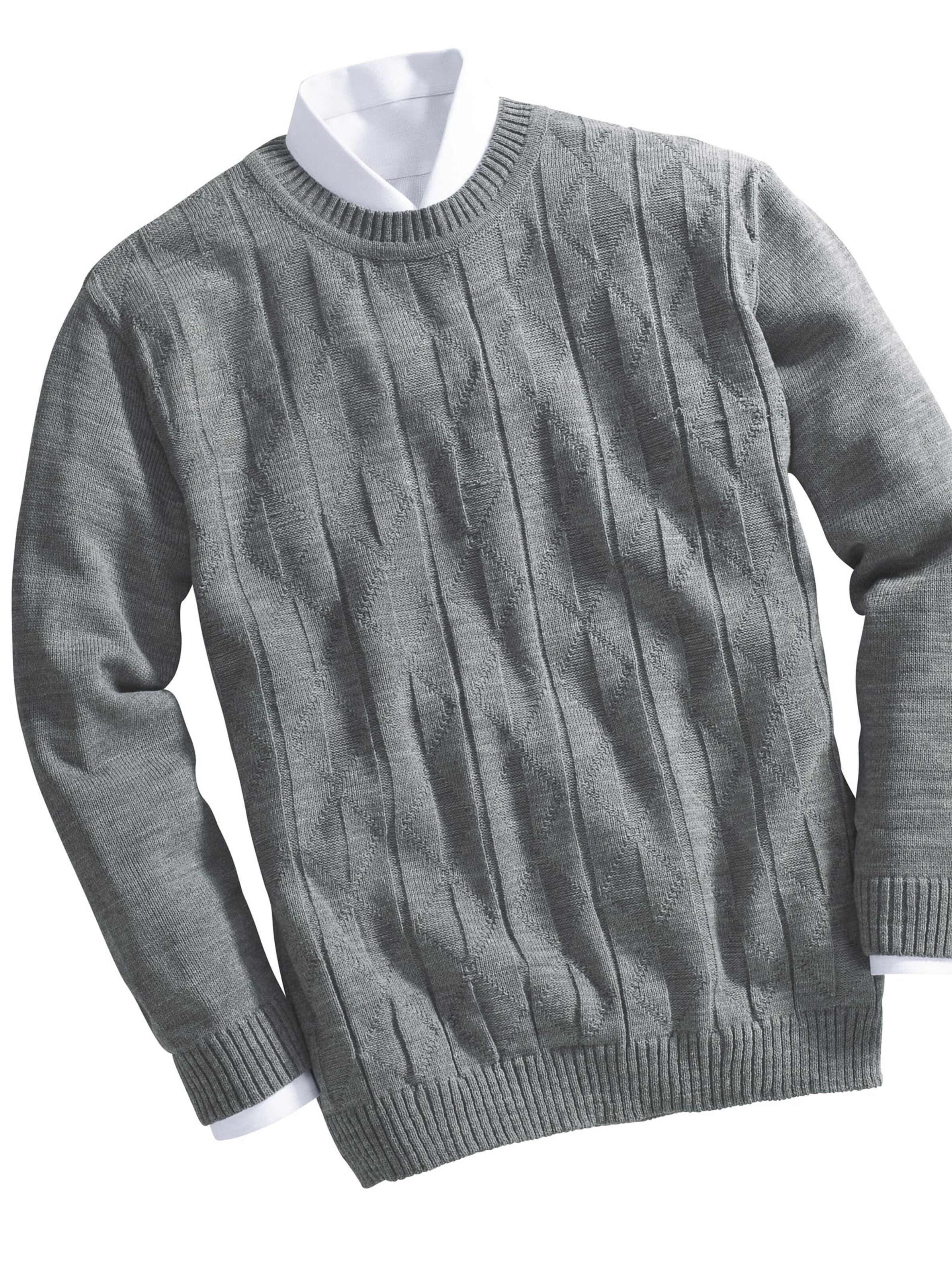 Pullover - grau-meliert