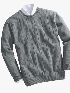 Pullover - grau-meliert