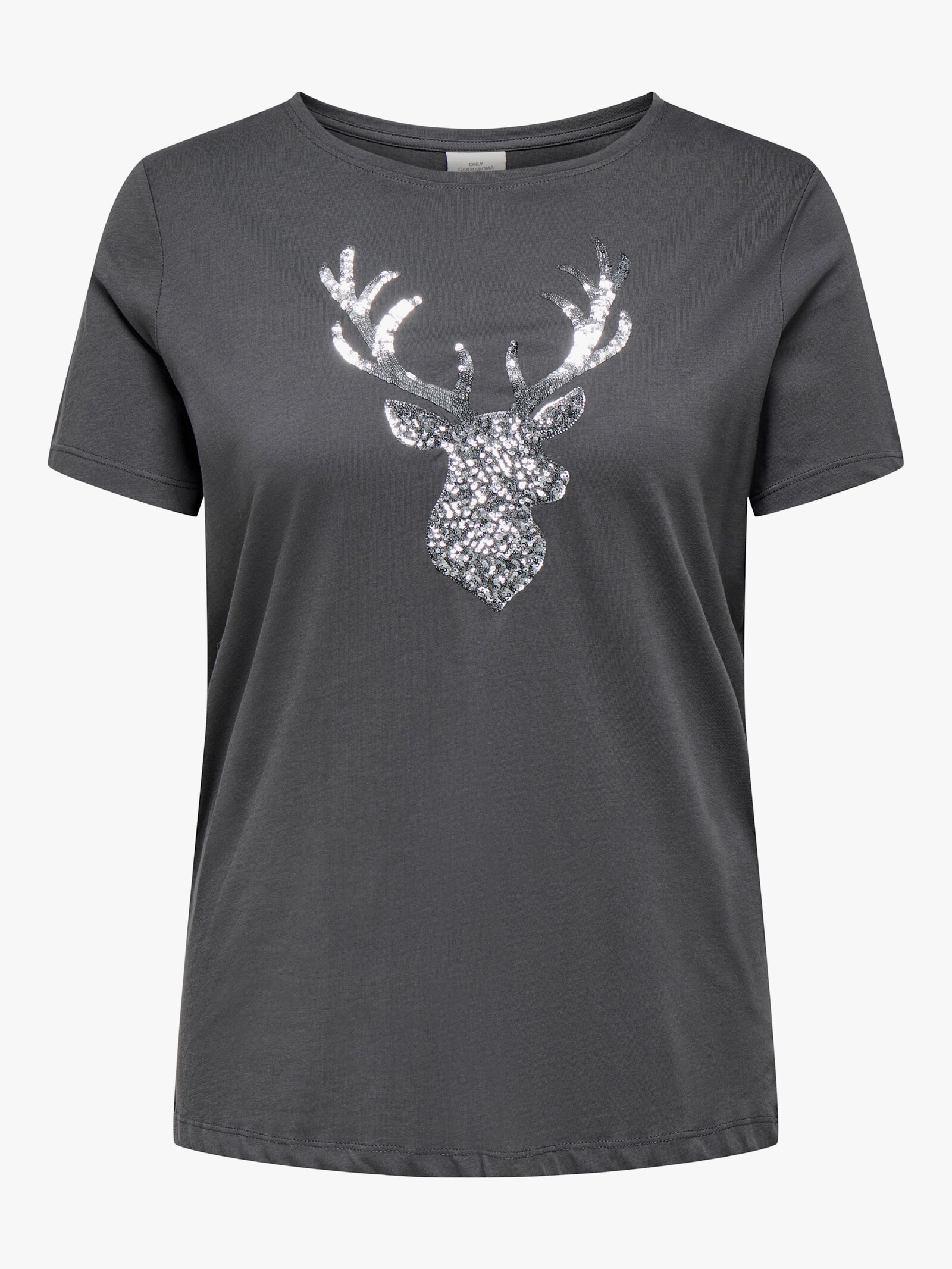 ONLY CARMAKOMA Kurzarmshirt - magnet detail:moose front print