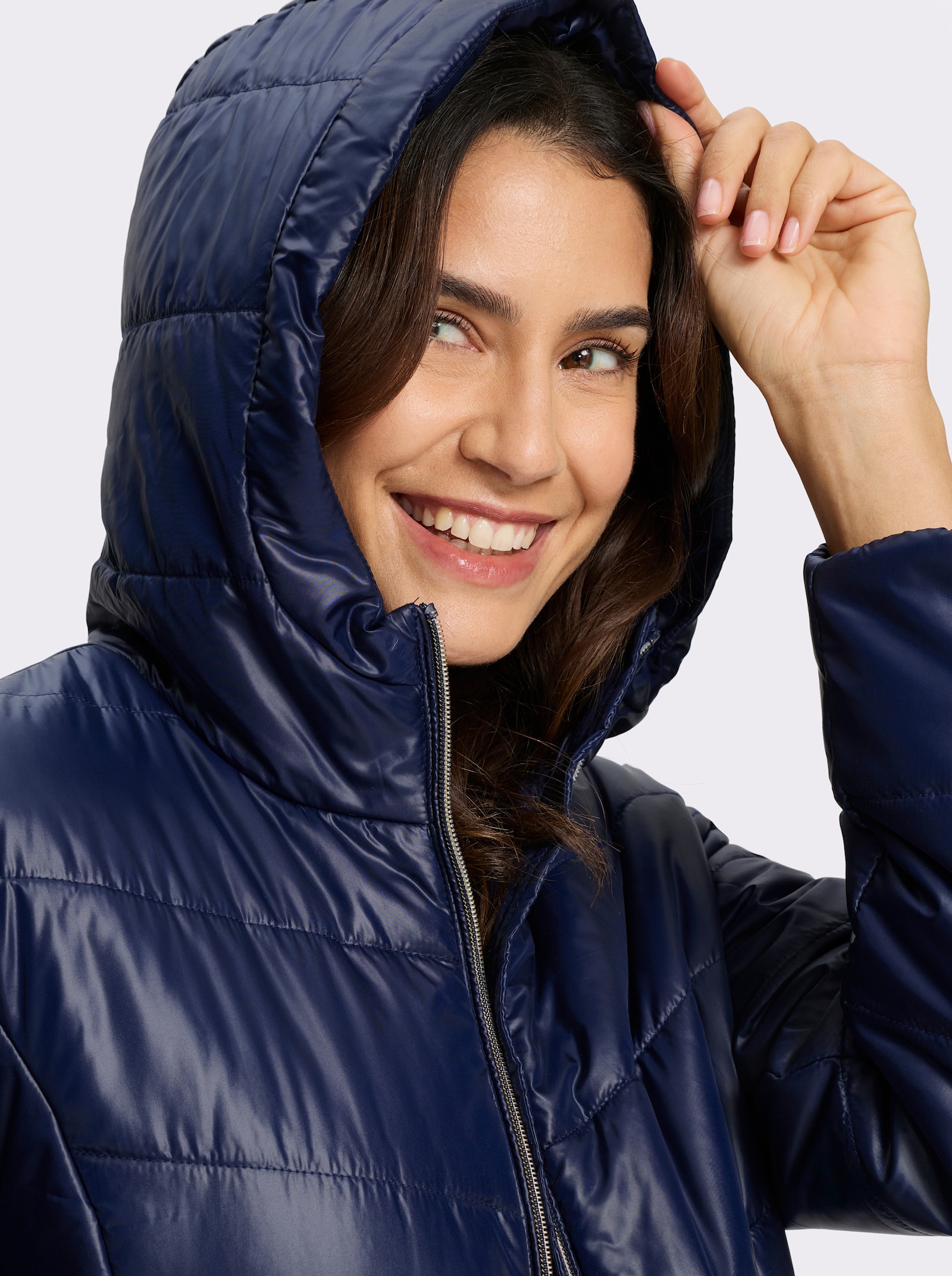 Longjacke mit Steppmuster - marine