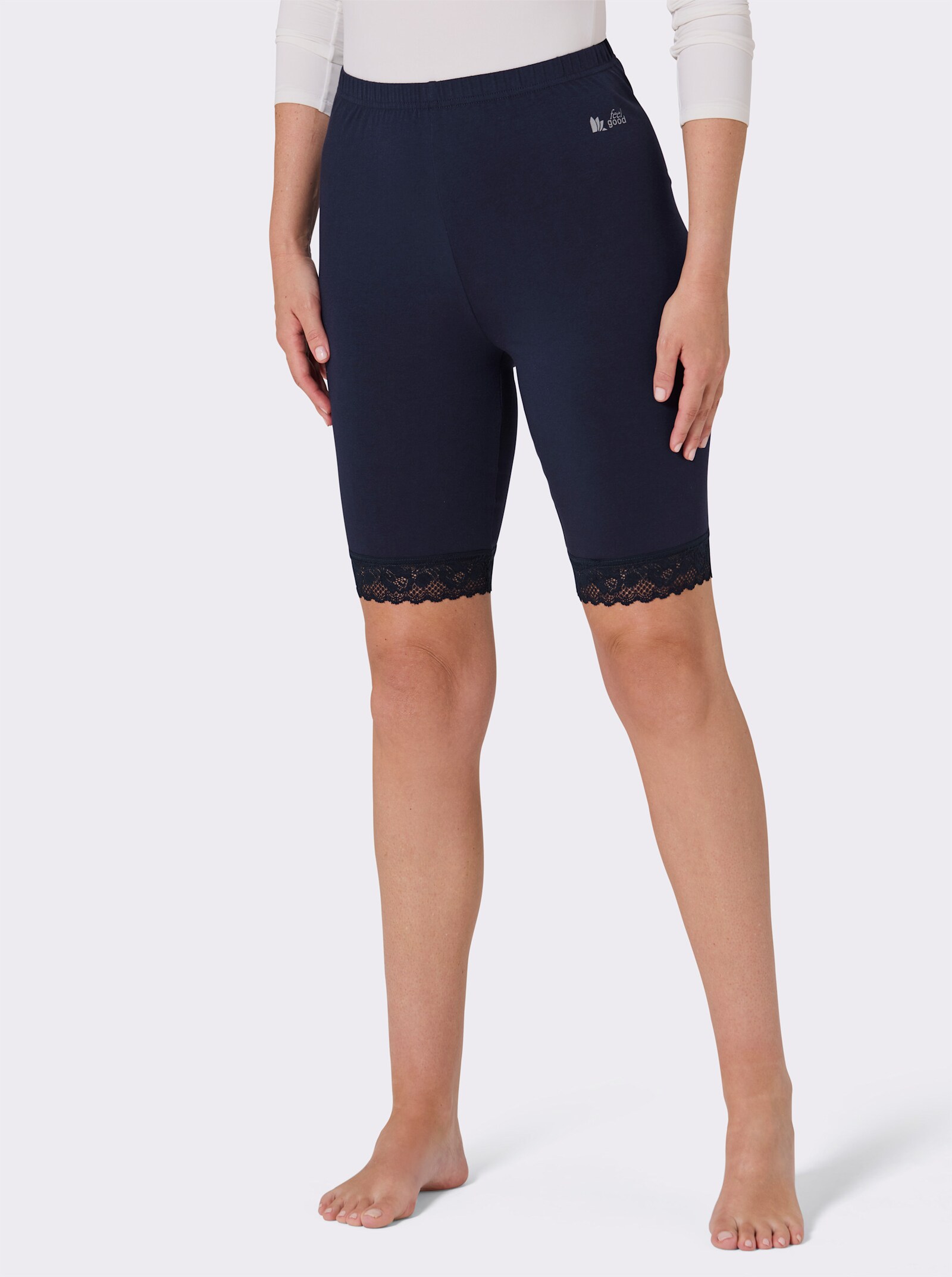feel good Leggings - schwarz + marine