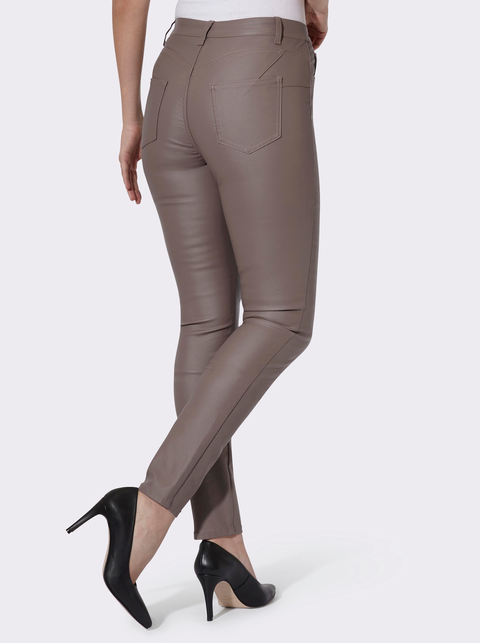 heine Pantalon effet ventre plat - taupe foncé