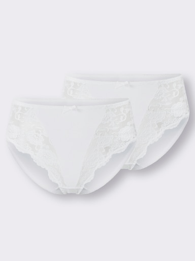 Sassa Slip mit seitlichen Einsätzen - weiß