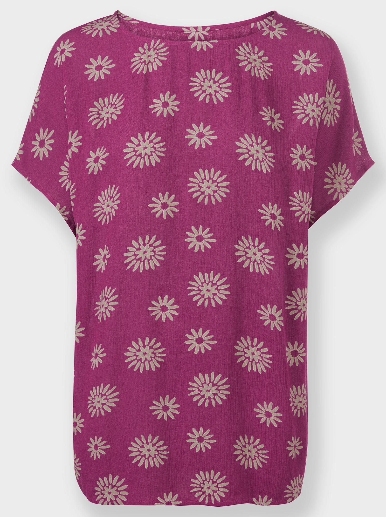 Druckbluse mit überschnittenen Schultern - erika-sesam-bedruckt