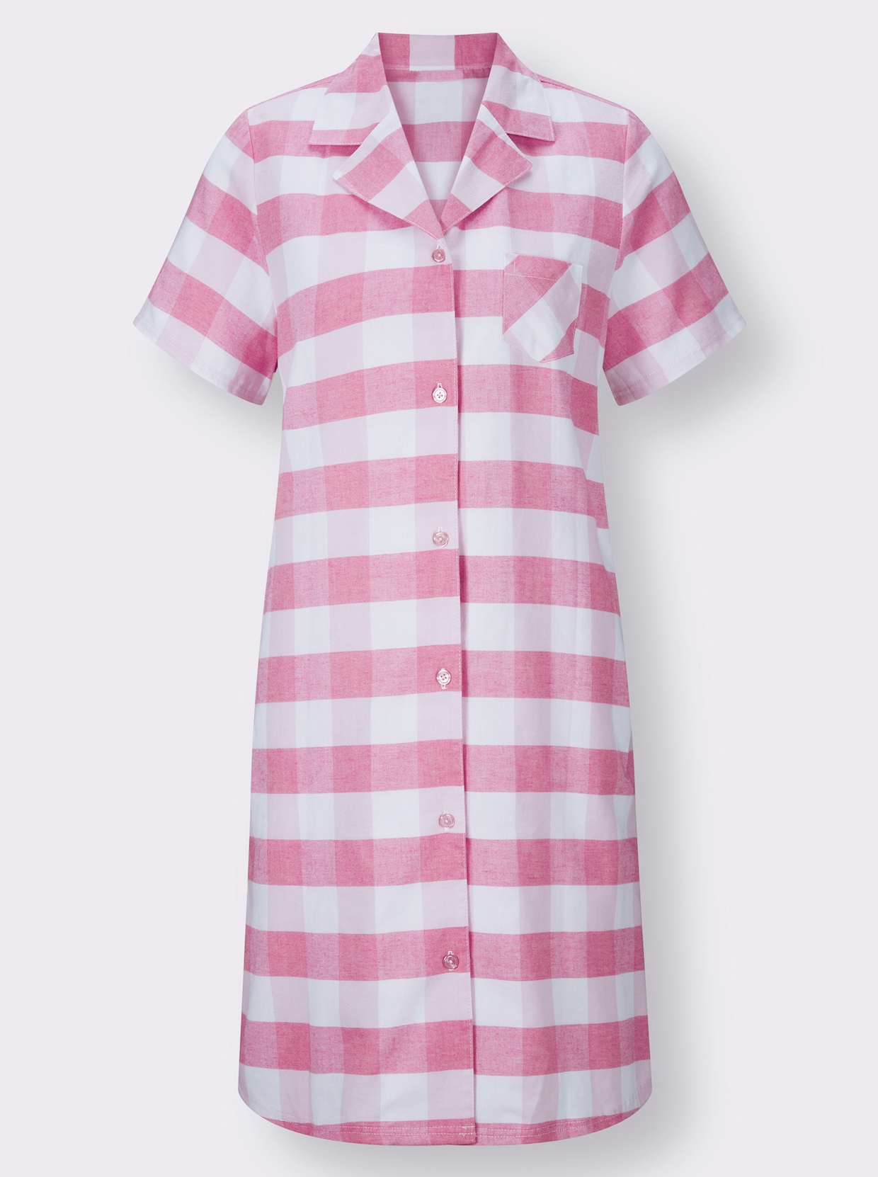 wäschepur Nachthemd - rosé-kariert