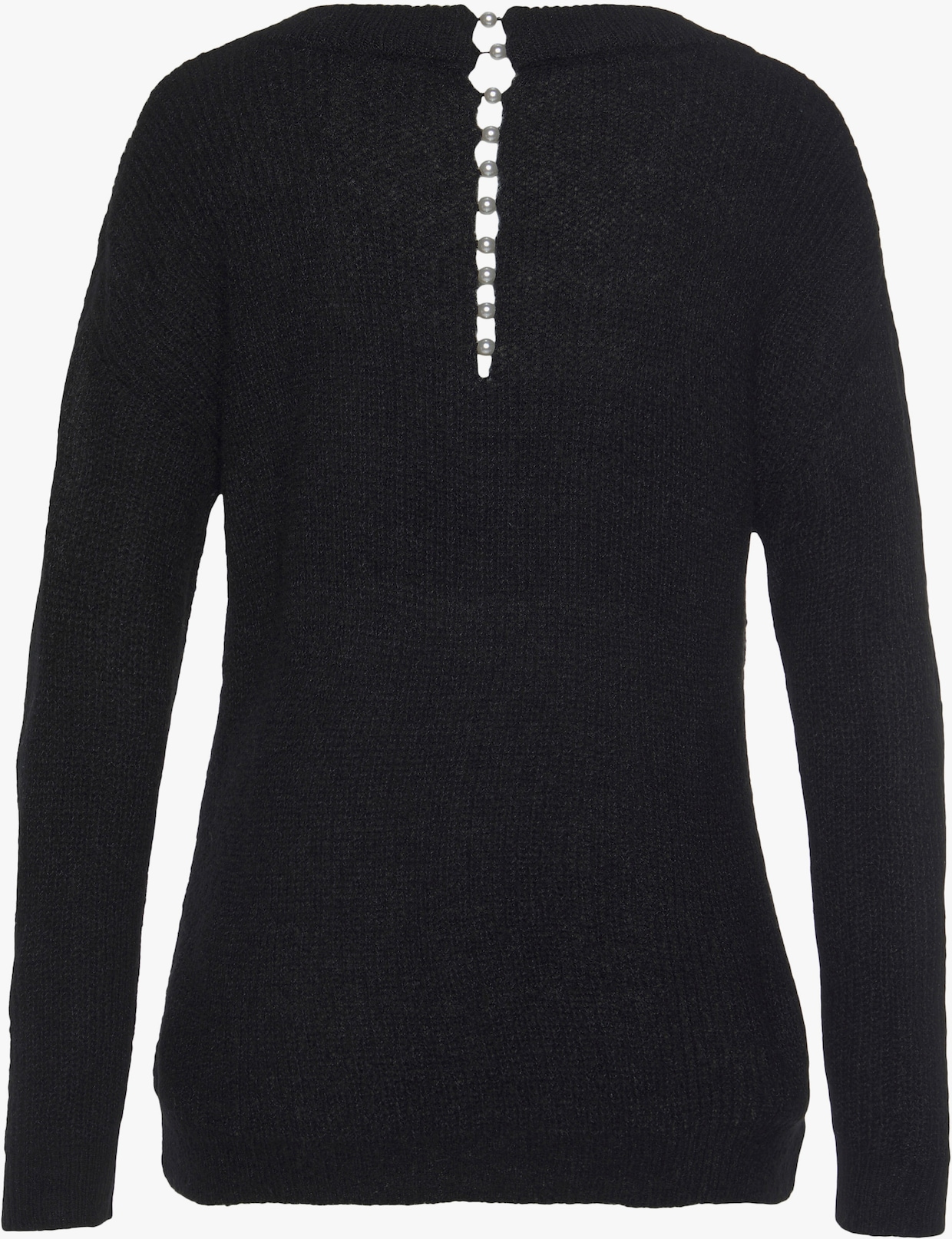 LASCANA Pullover met V-hals - zwart