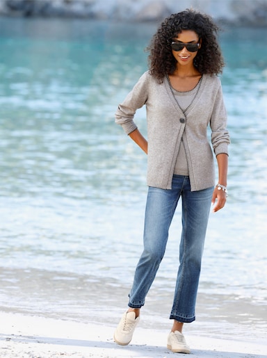 heine Twin-Set - taupe-meliert
