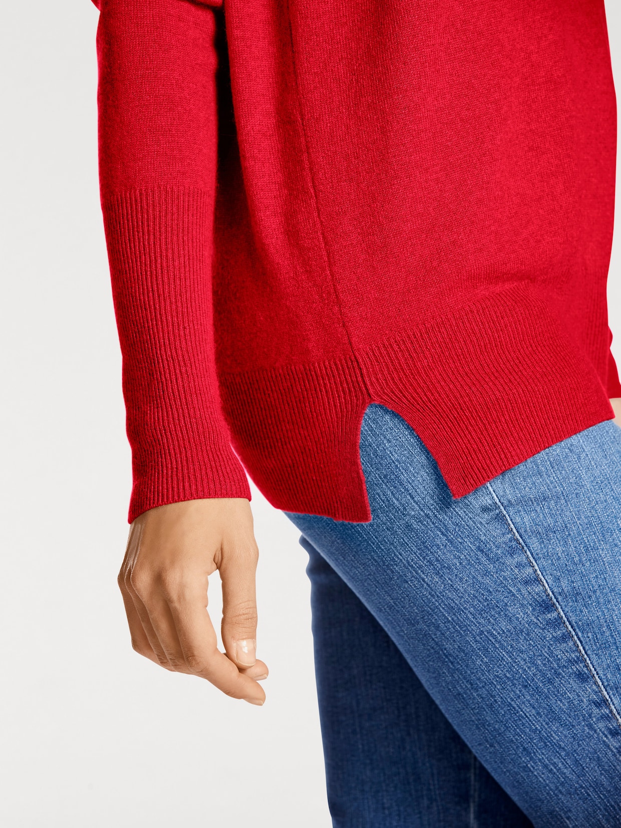 heine Pullover met V-hals - rood