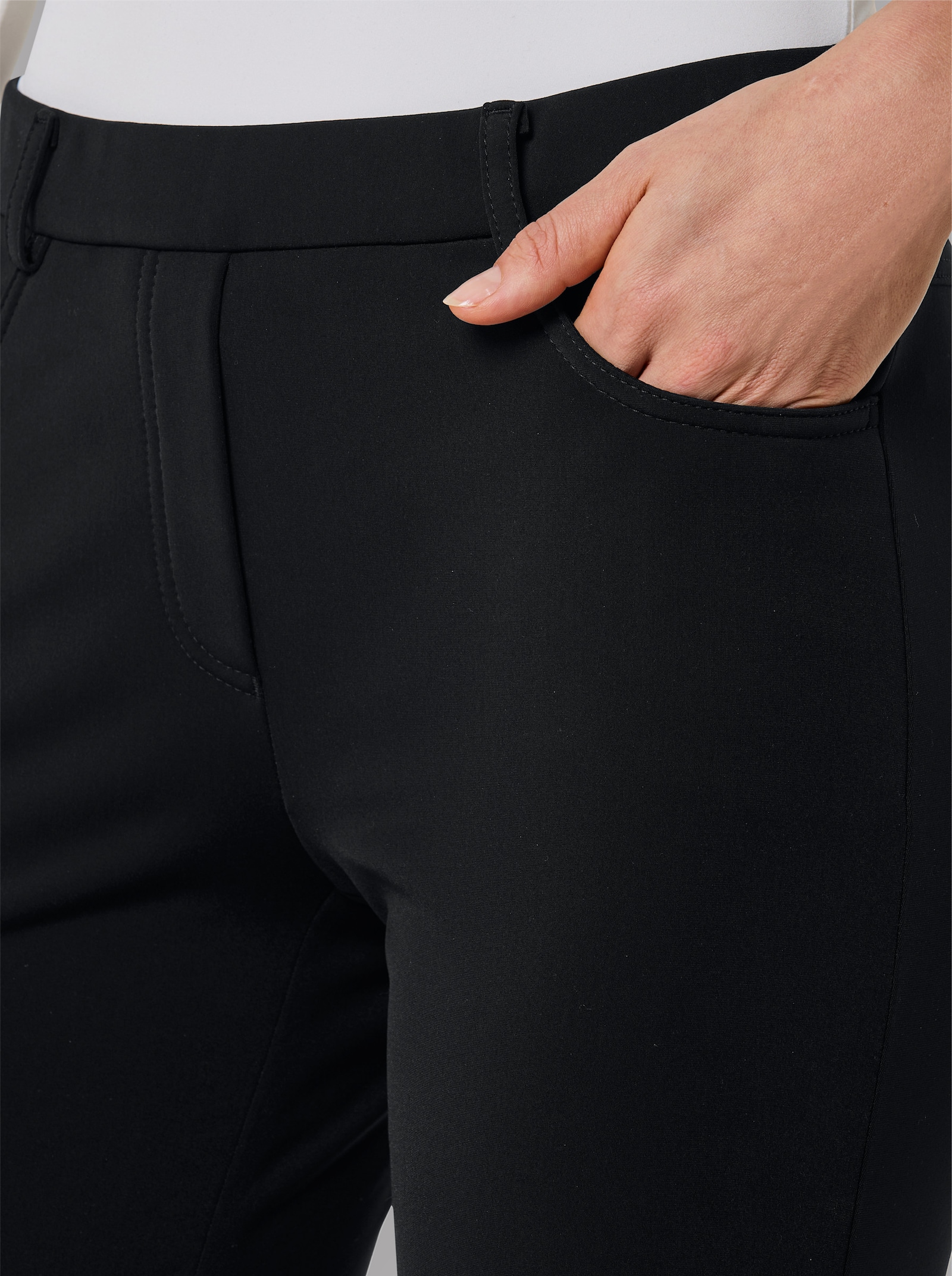 CREATION L PREMIUM Thermohose mit Stretch-Anteil - schwarz