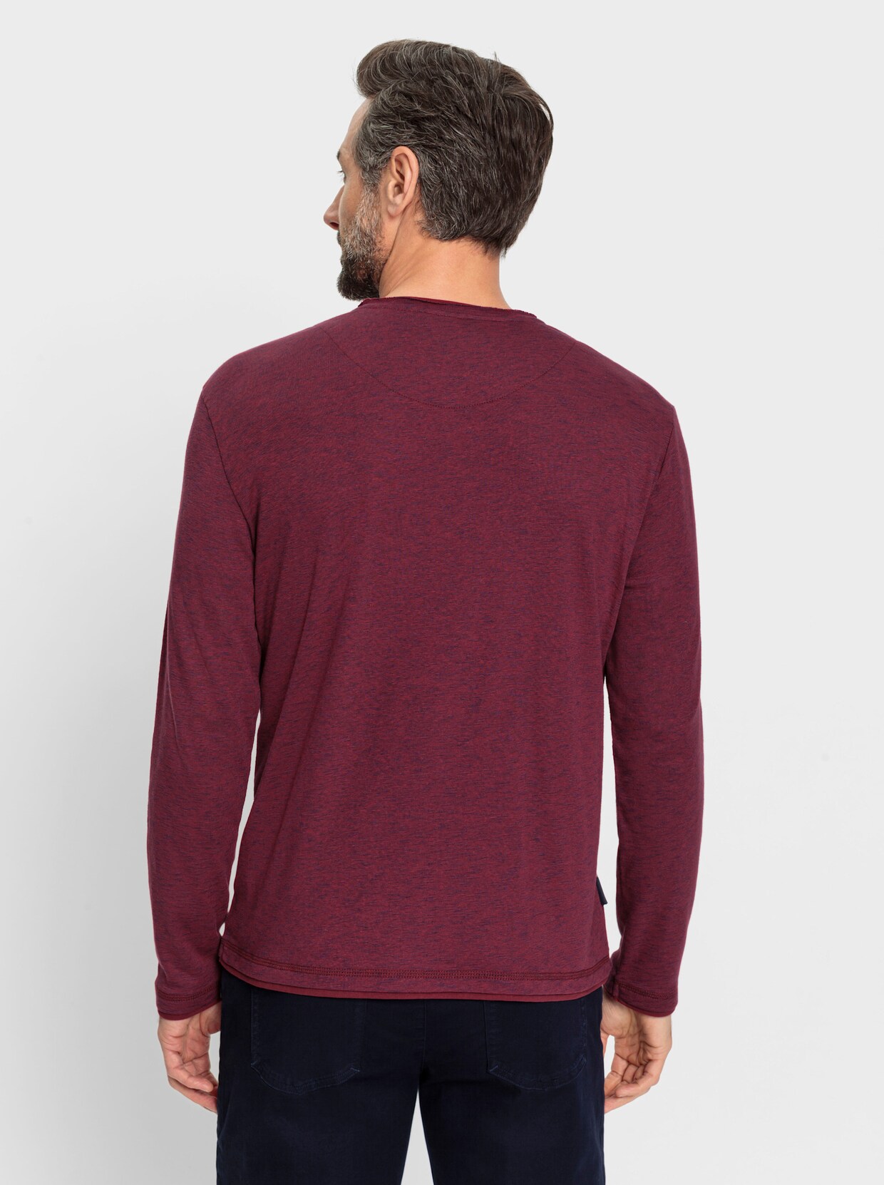 Marco Donati Longsleeve - kers gemêleerd