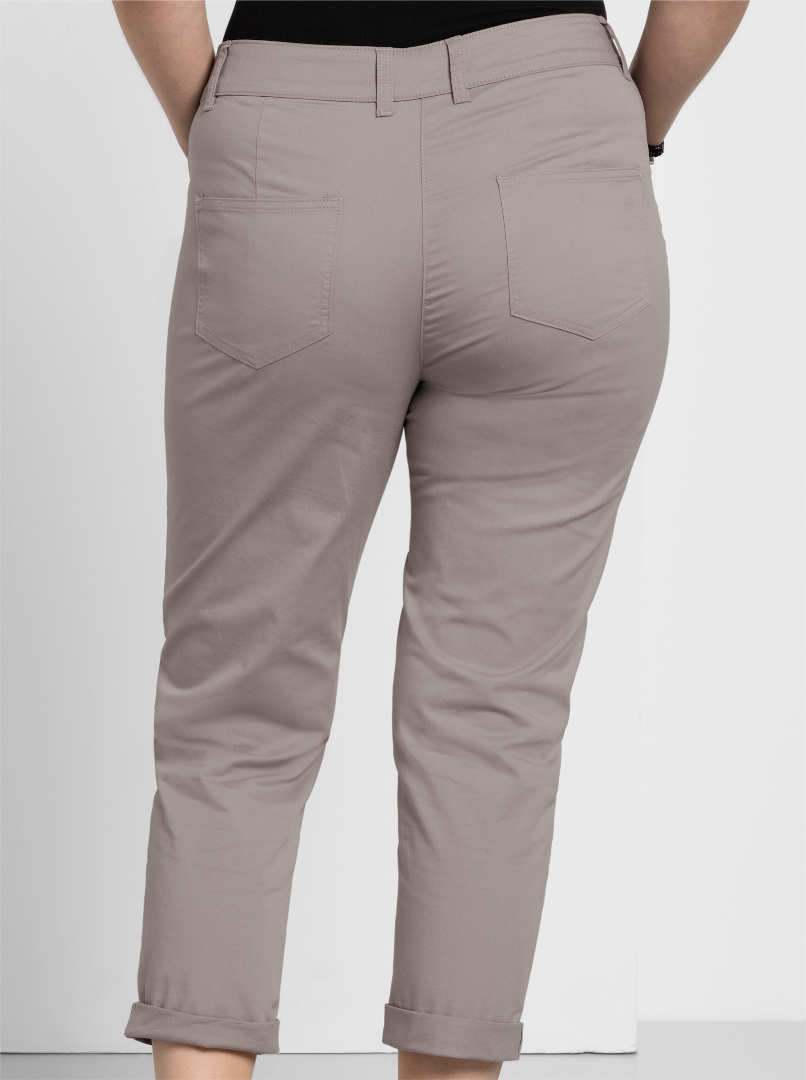 sheego 7/8-broek in smal model - zilvergrijs