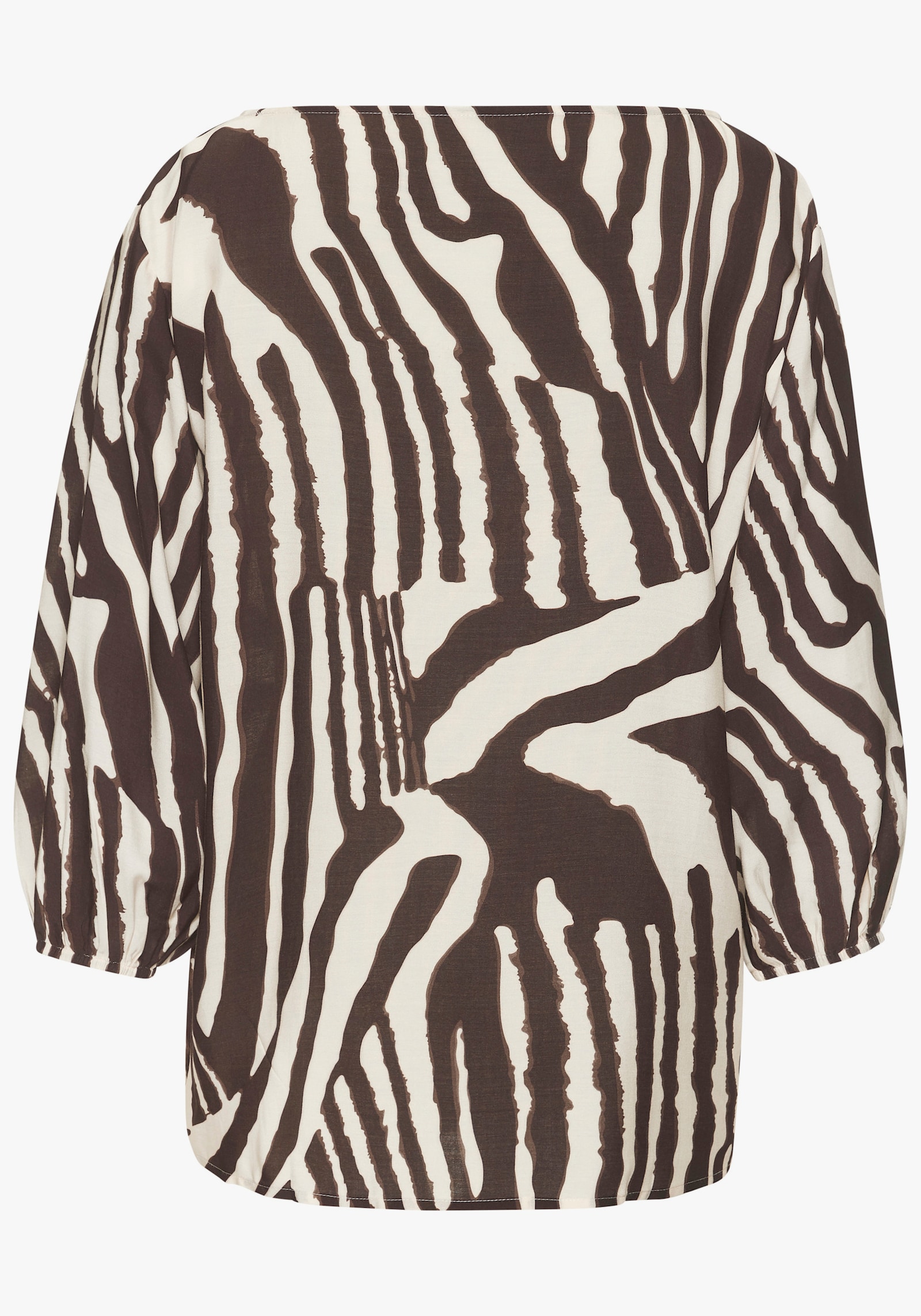 LASCANA Schlupfbluse - creme-braun bedruckt