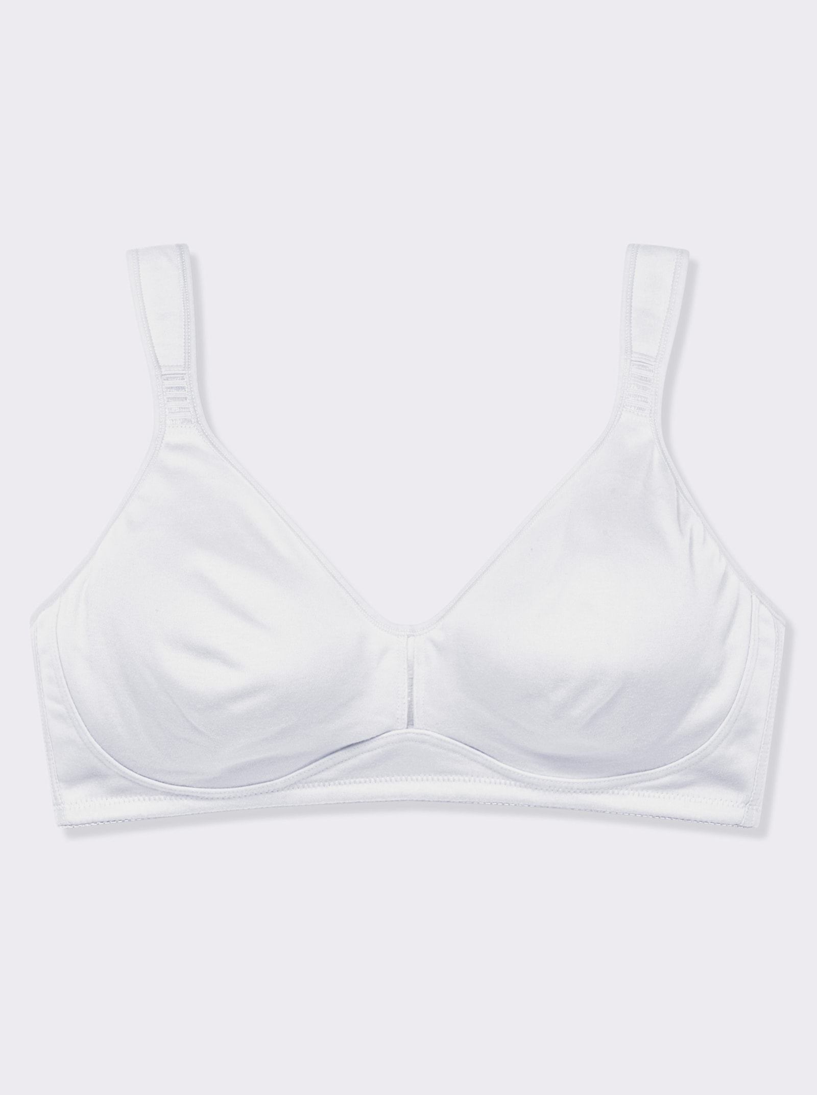 wäschepur Komfort-BH ohne Bügel mit transparenten Einsätzen - weiß