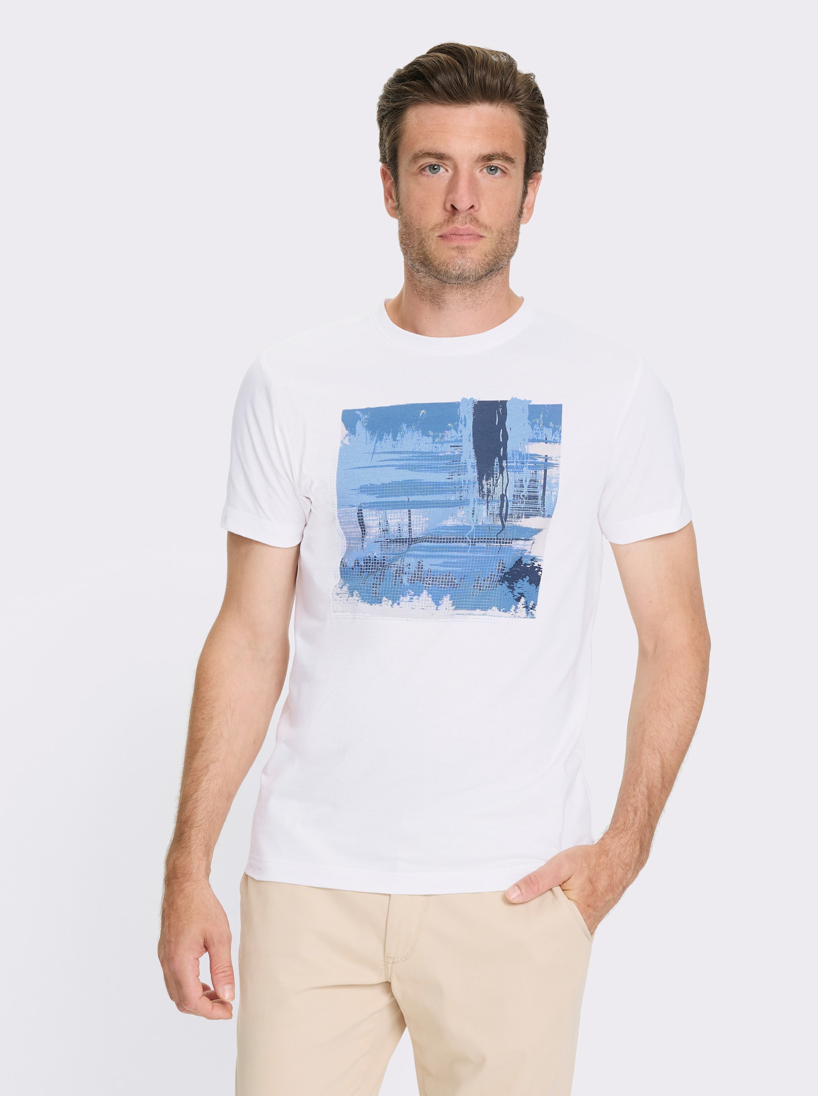 Catamaran T-Shirt mit Front-Print - weiß-bedruckt