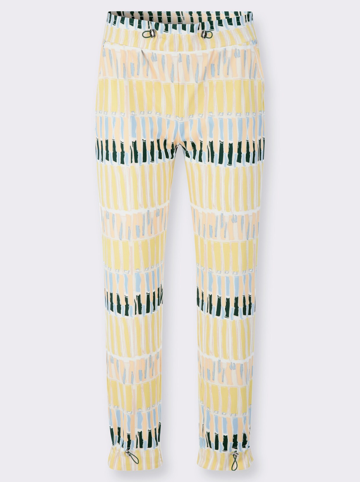 Jogg Pants - ecru-moos-bedruckt