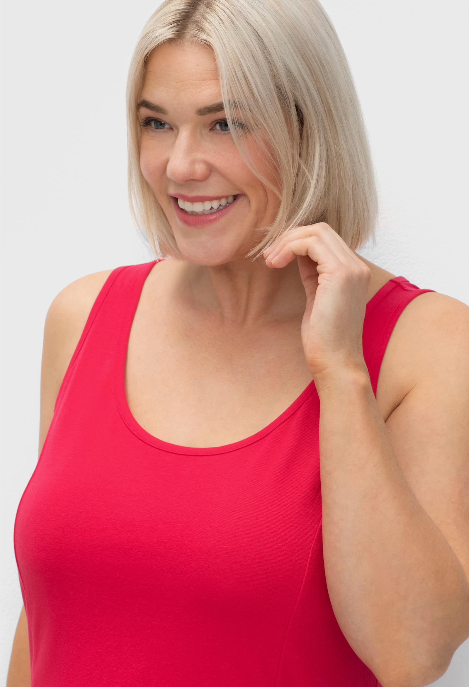 sheego A-Linien-Kleid leicht tailliert - sorbet pink