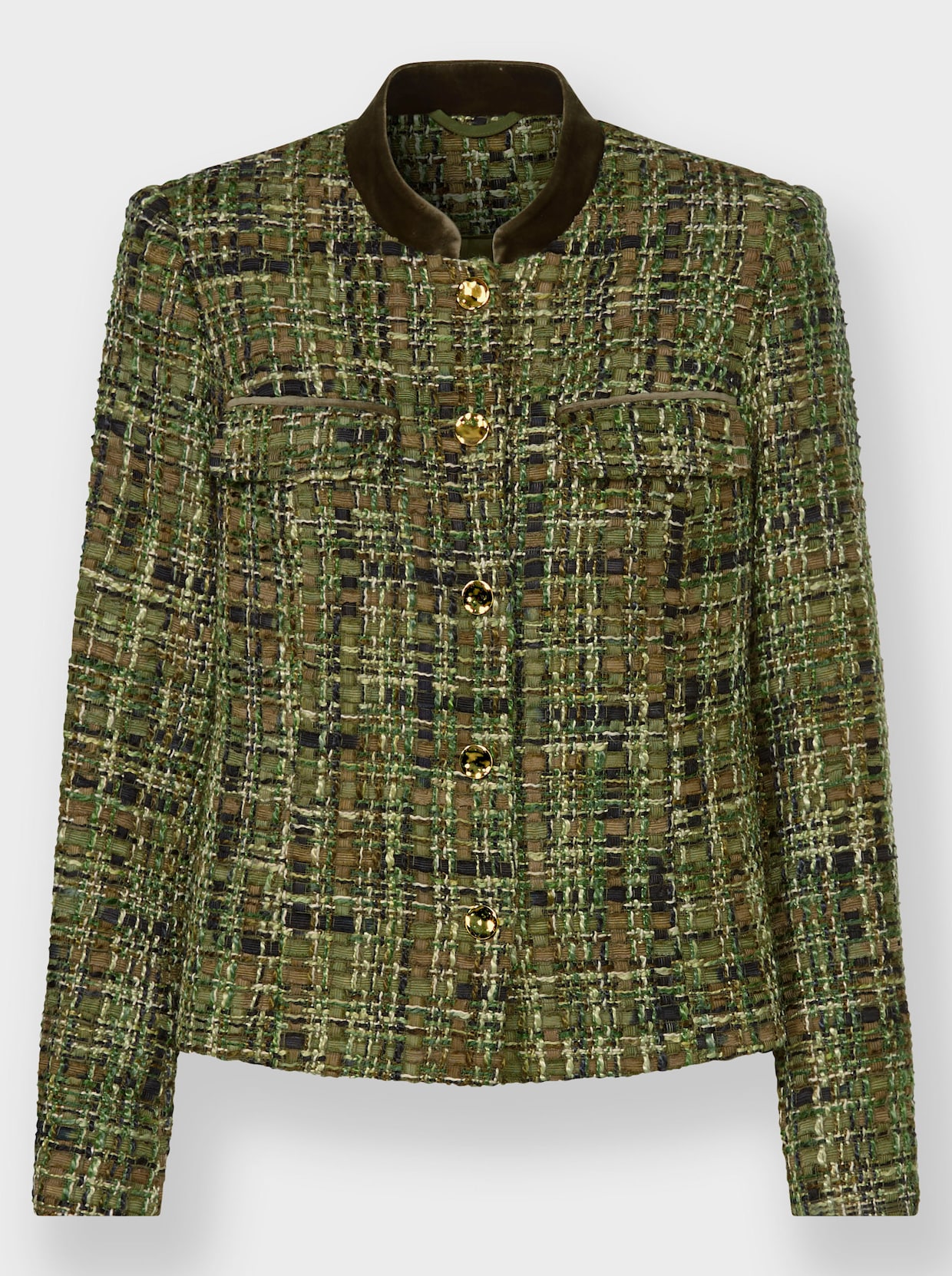 heine Blazer - zwart/olijf gedessineerd