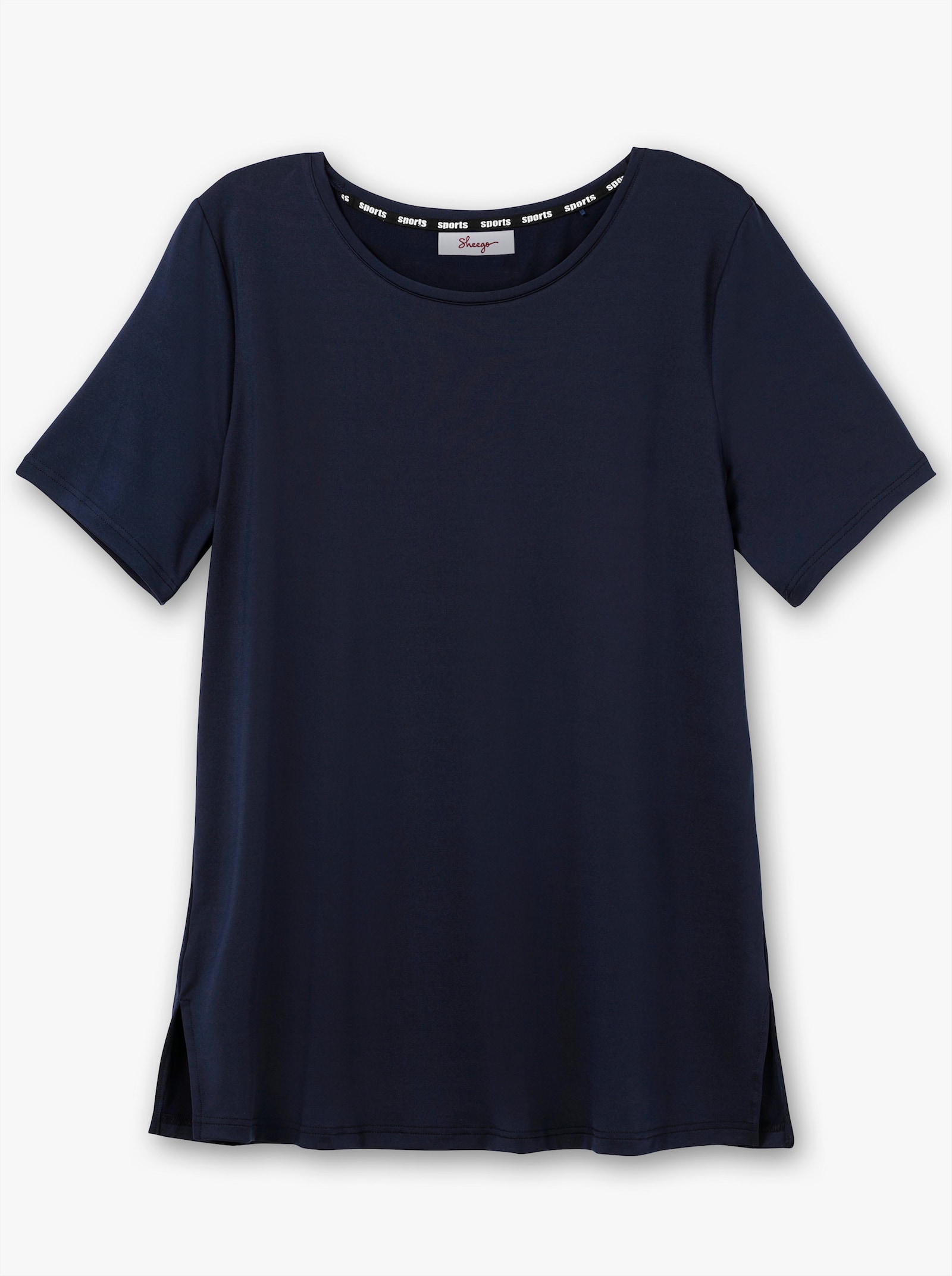 sheego Funktionsshirt in Longform - marine
