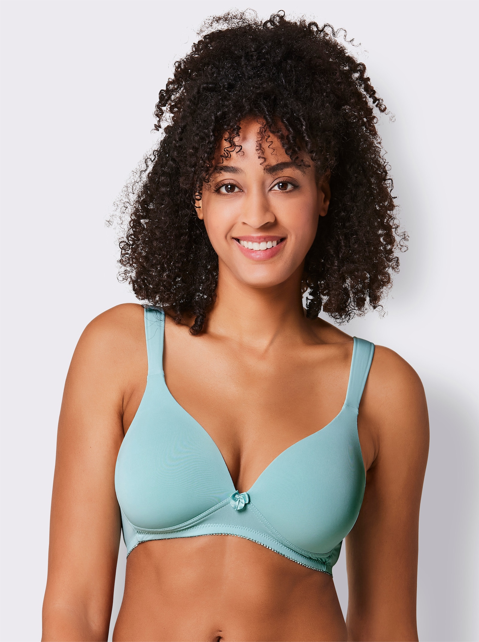 Naturana Soutien-gorge spécial T-shirt sans armatures avec bretelles confortables - aigue-marine