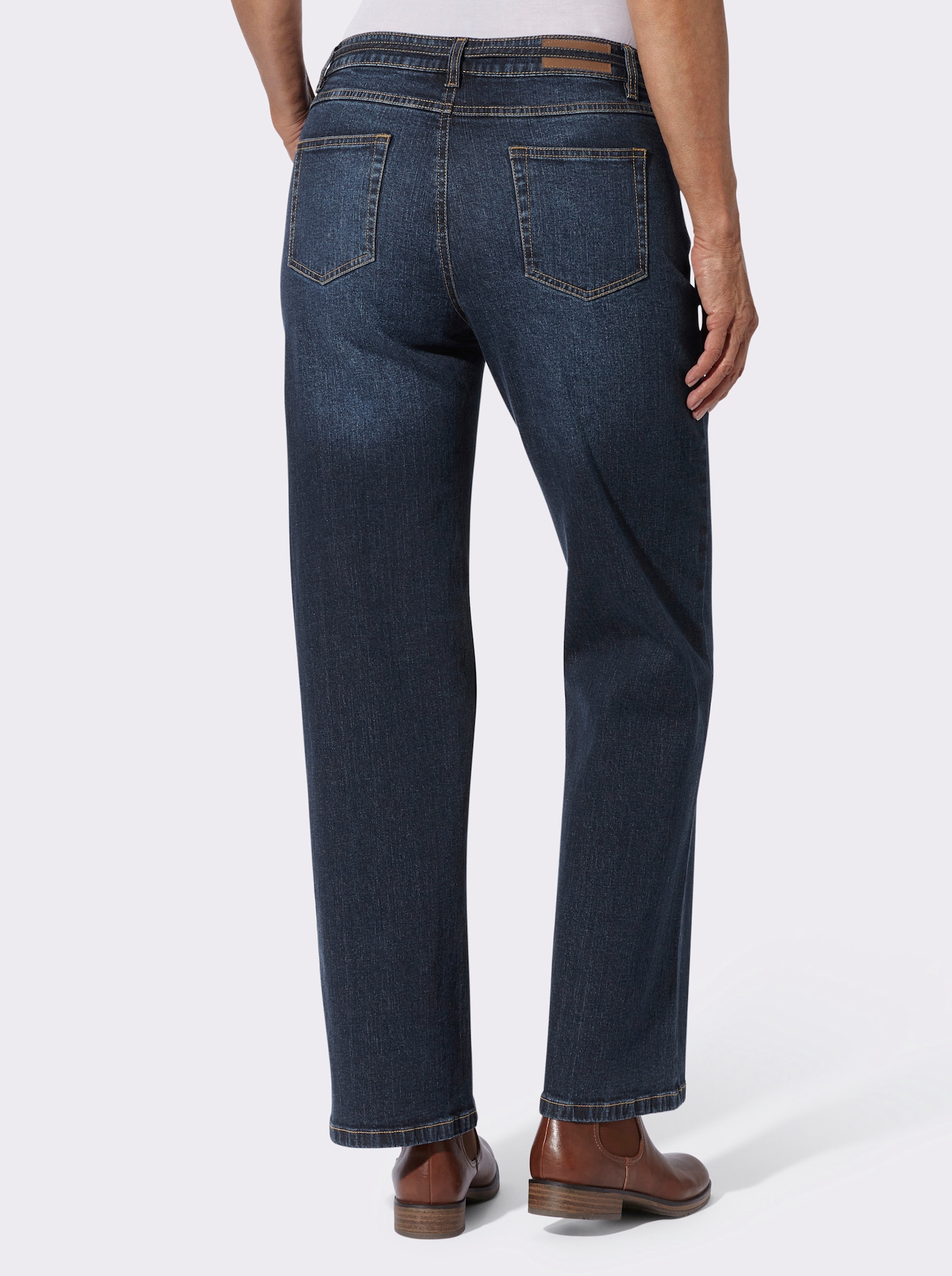  Jeans mit Bindegürtel - dark blue