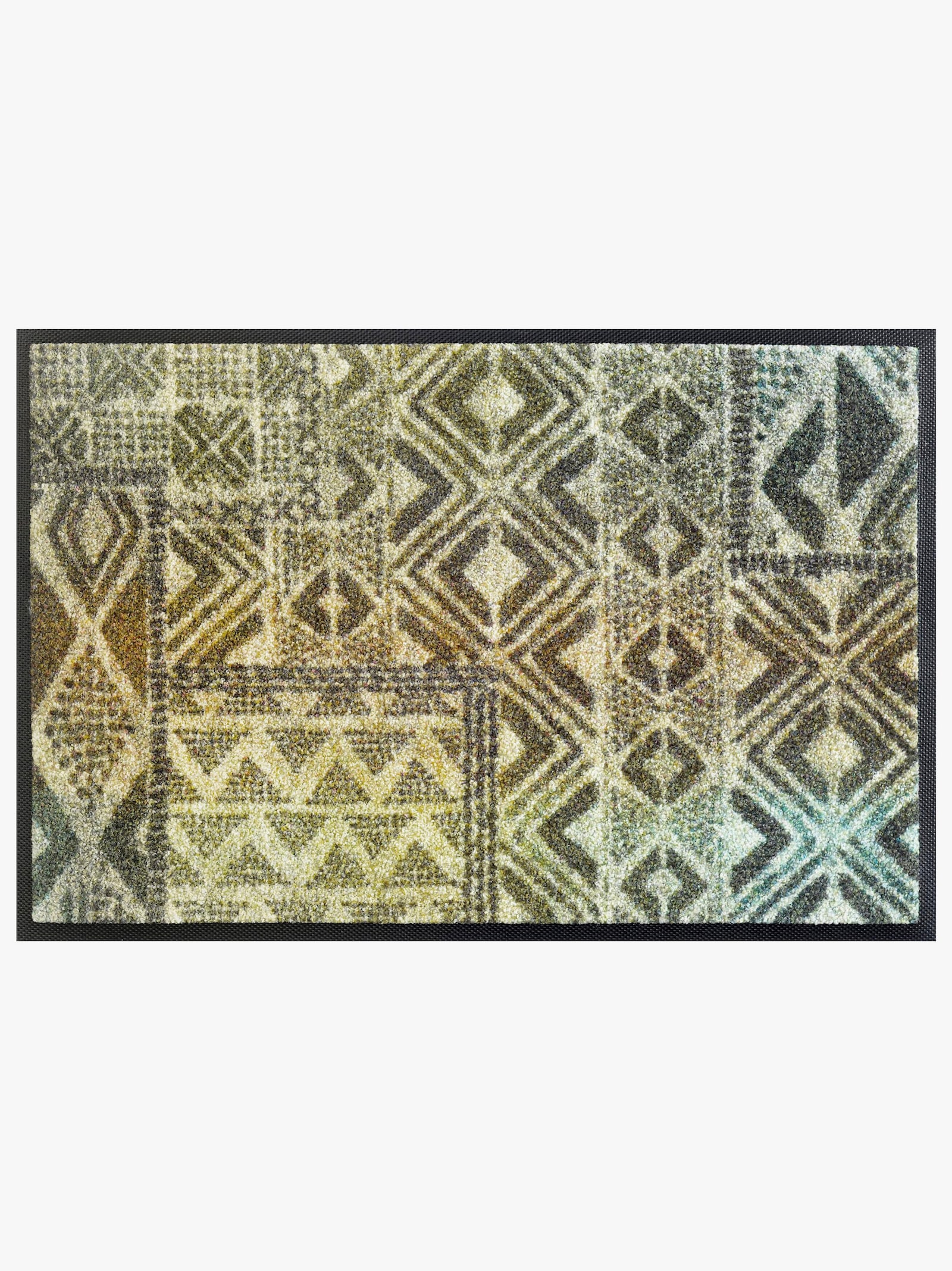 wash+dry by Kleen-Tex Fußmatte - grün-petrol-gemustert