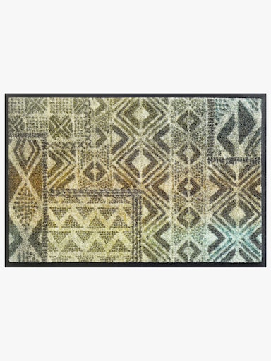 wash+dry by Kleen-Tex Fußmatte - grün-petrol-gemustert