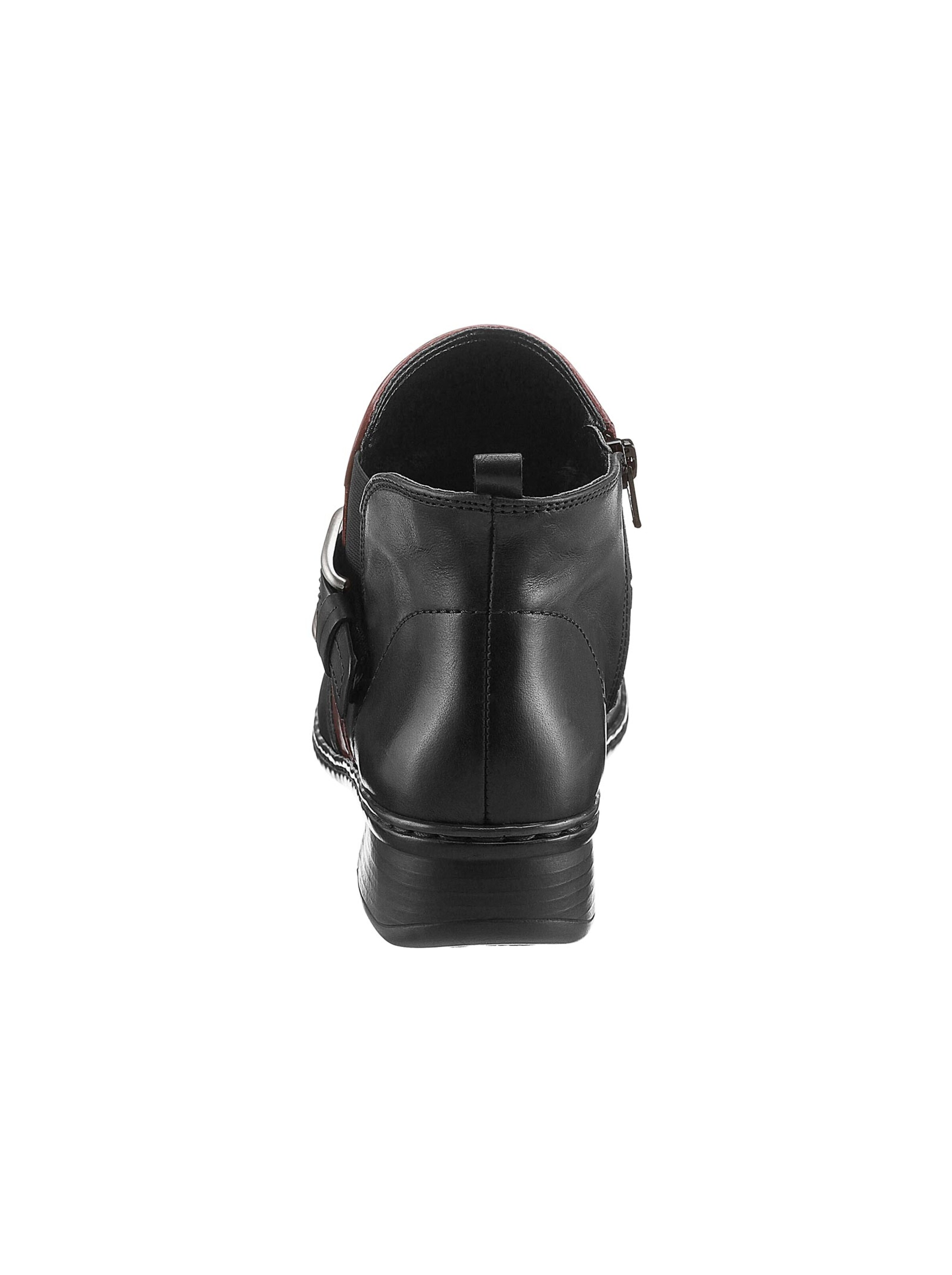 Jenny Stiefelette - schwarz-bordeaux