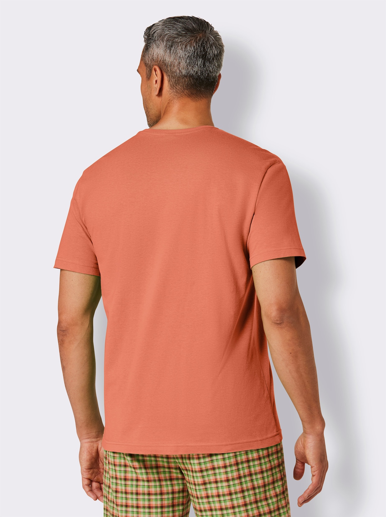 wäschepur men Schlafanzug-Shirt - papaya