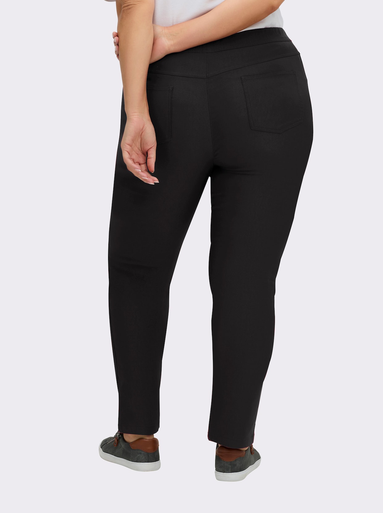 Hose innen angeraut - schwarz