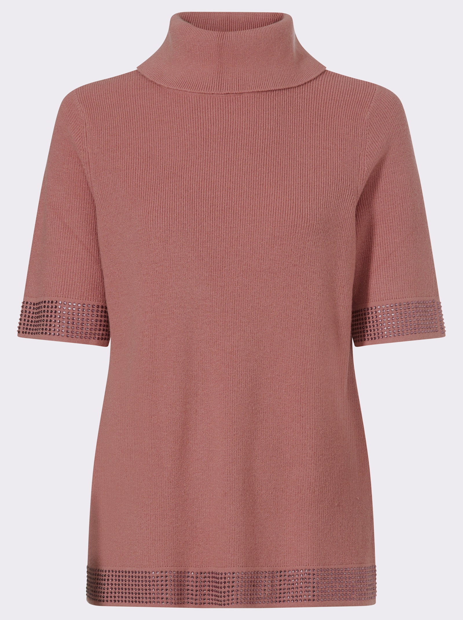 heine Rollkragenpullover mit Glitzereffekten - rosenholz