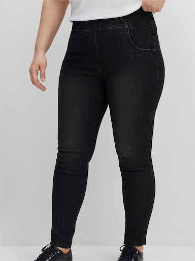 Sheego Leggings - black-denim