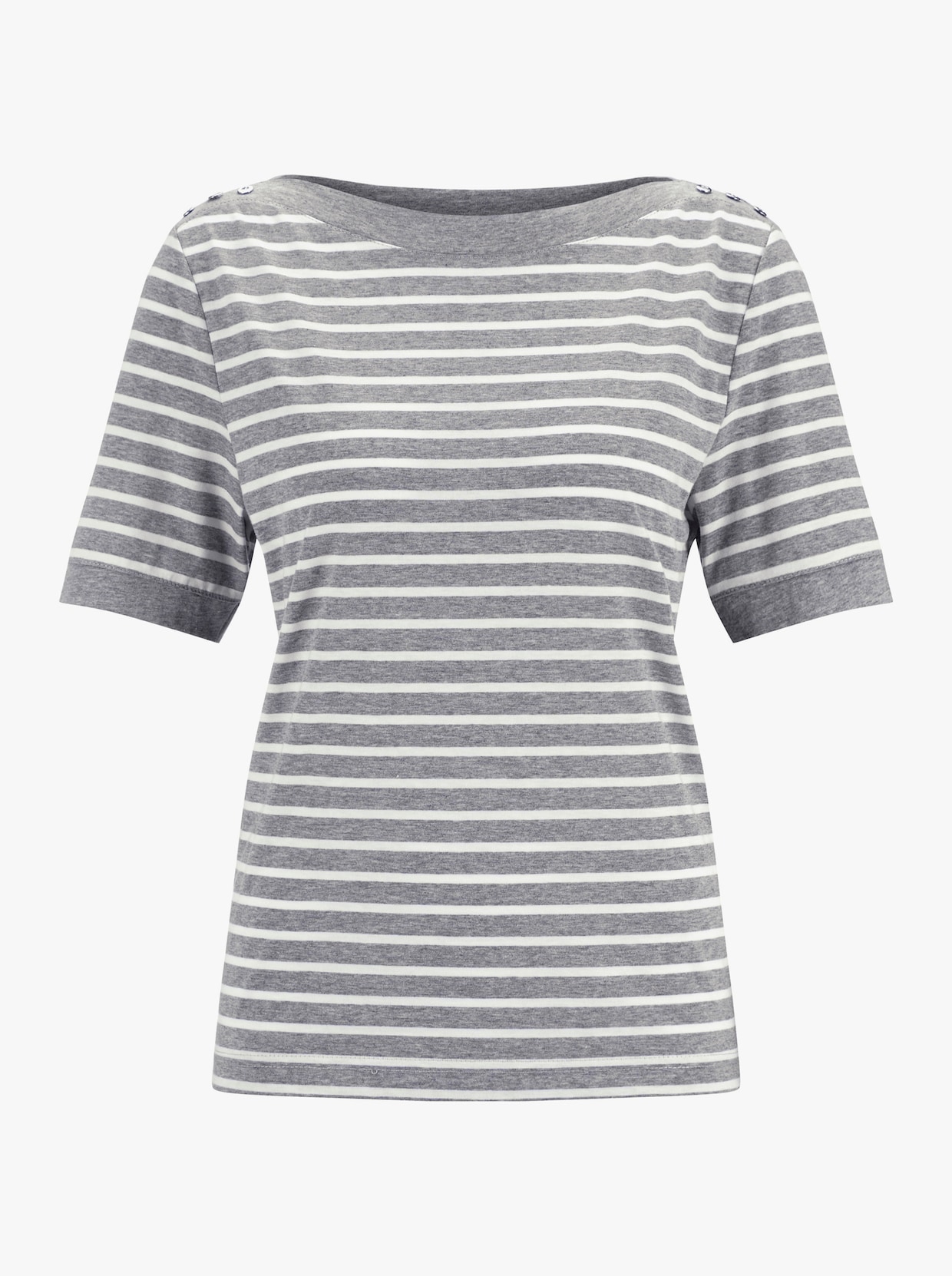 Shirt met korte mouwen - grijs/wit