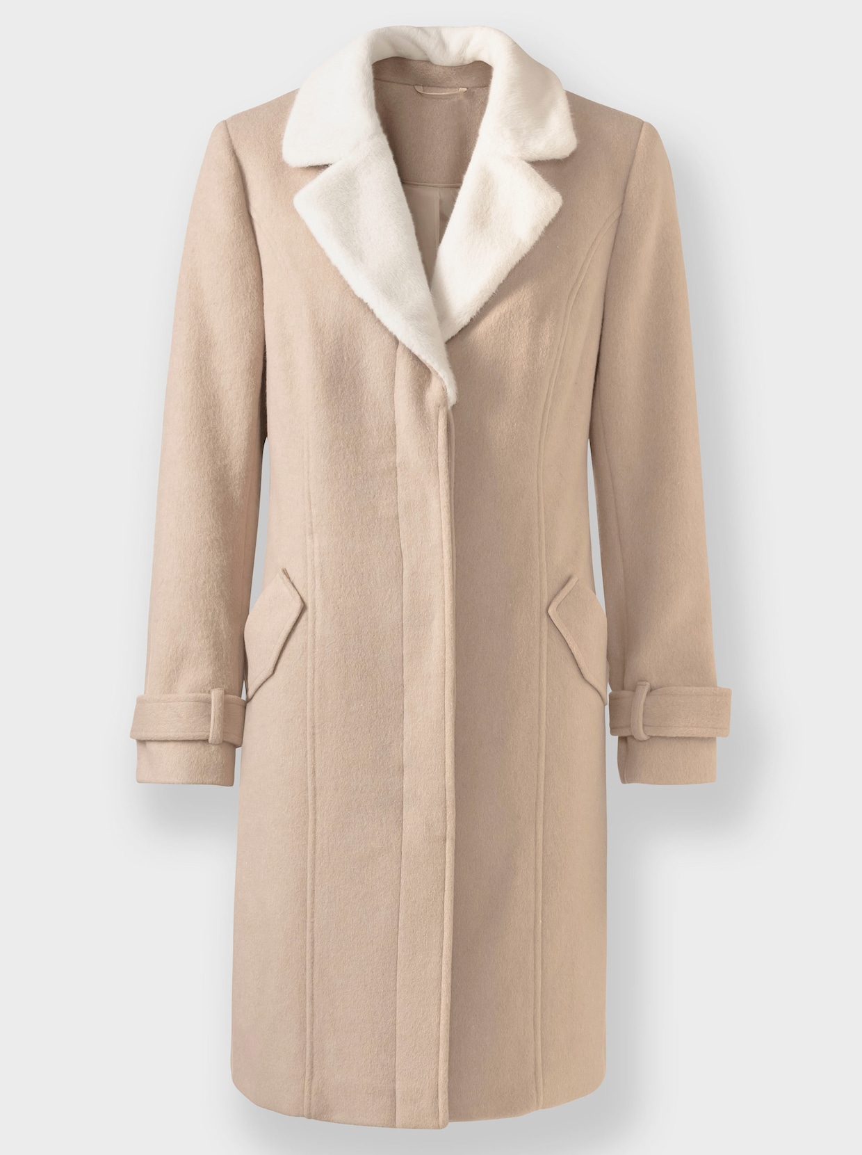 heine Winterjas - beige-champagne gemêleerd