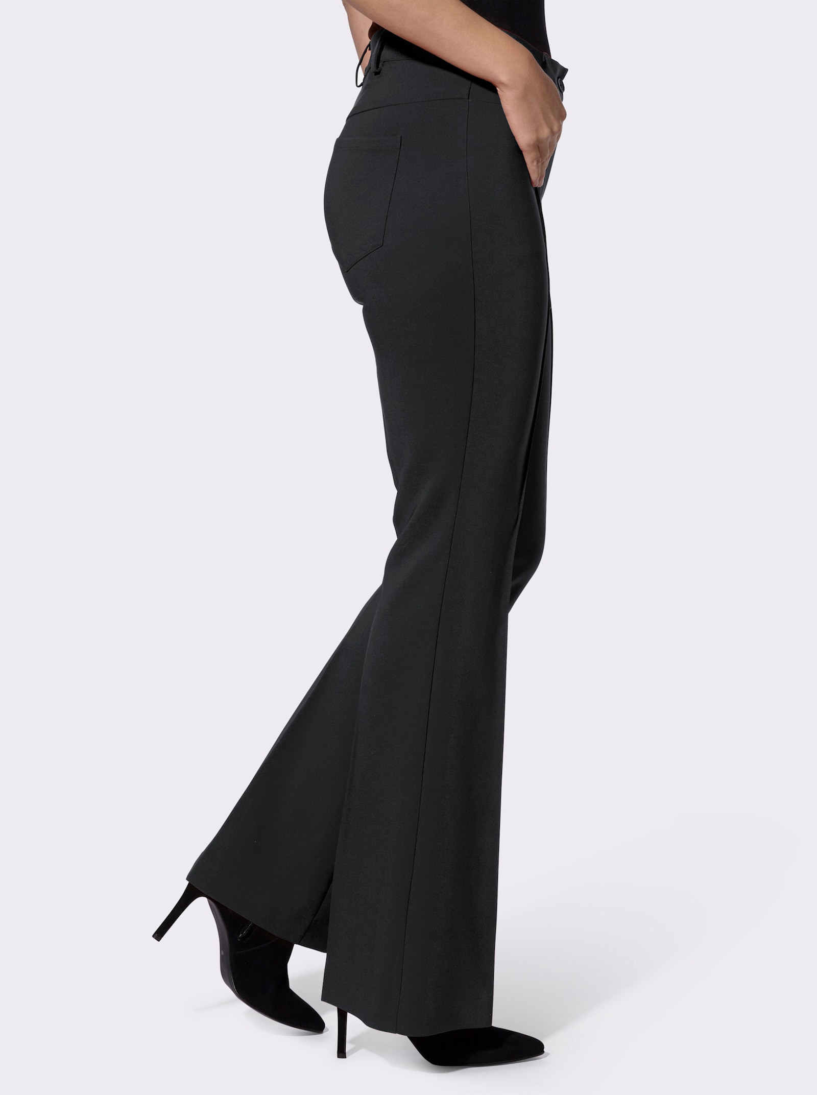 heine Stretch-Hose mit Biesen - schwarz