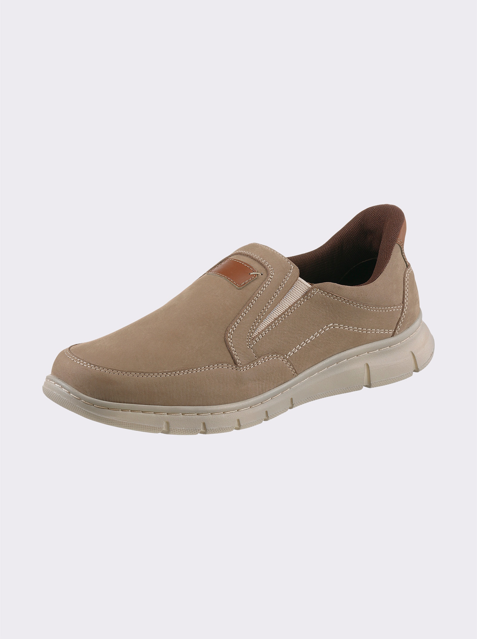 Naturläufer Slip-On Sneaker für einfaches Anziehen - sand